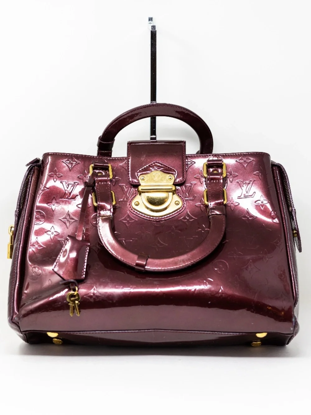 Louis Vuitton Melrose Avenue Vernis Patent Leather Amarante Purple Satchel Purse